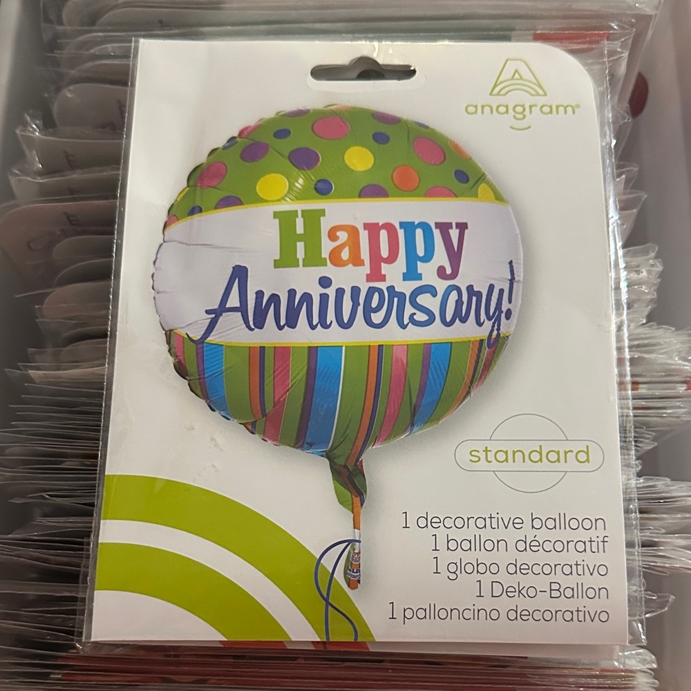 Happy Anniversary Balloon - Multicolor